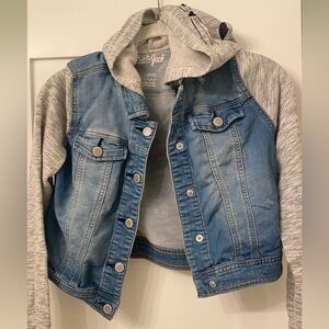 Girls Denim Jacket w Kitty Hood
